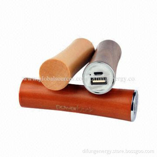 2,200/2,600mAh 18650 Battery Wood Power Banks, Friendly Natural, Made in China